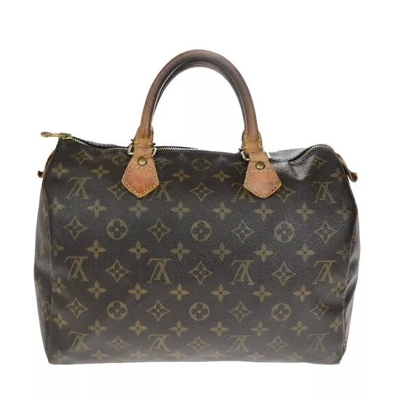 LOUIS VUITTON Speedy 30 Travel Hand Bag Monogram Leather Brown - Picture 13 of 16